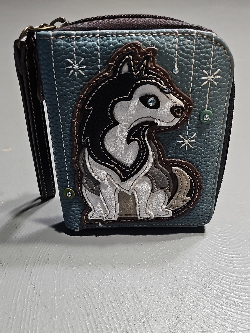 CHALA Husky Zip Around Wallet Wristlet EUC